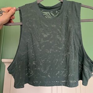 Lululemon transparent printed crop tank top